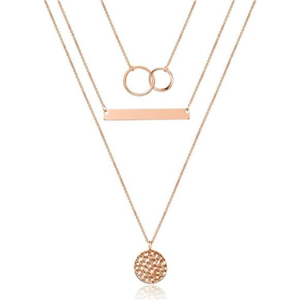 Dainty Layered Choker Necklace, Handmade 14K Gold Plated Y Pendant